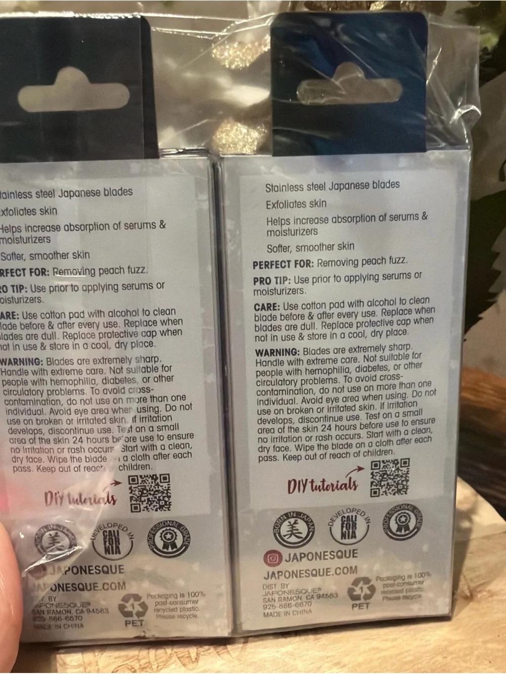 Japonesque Ergo ‌Dermaplaner‌ ‌facial razors 2 packs of 2 sealed in box